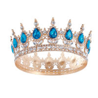 Diademas Redondas De Cristal Fashion Para Princesa Y Reina Accesorios De Cabello Para Boda Tamaño M Para Adultos - details 3