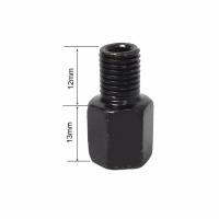 Adaptadores De Espejo Para Motocicleta 1 Pares Negro Conversión De Espejos Traseros Tornillos M10 10MM M8 8MM Hora Anti-hora Izquierda Derecha Material De Aleación - details 2