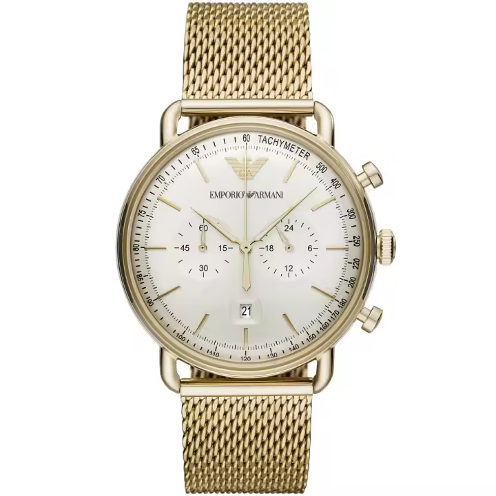 Emporio Armani Reloj hombre AR11315, con calendario, Incluye Caja Original, Diámetro: 43MM - 1