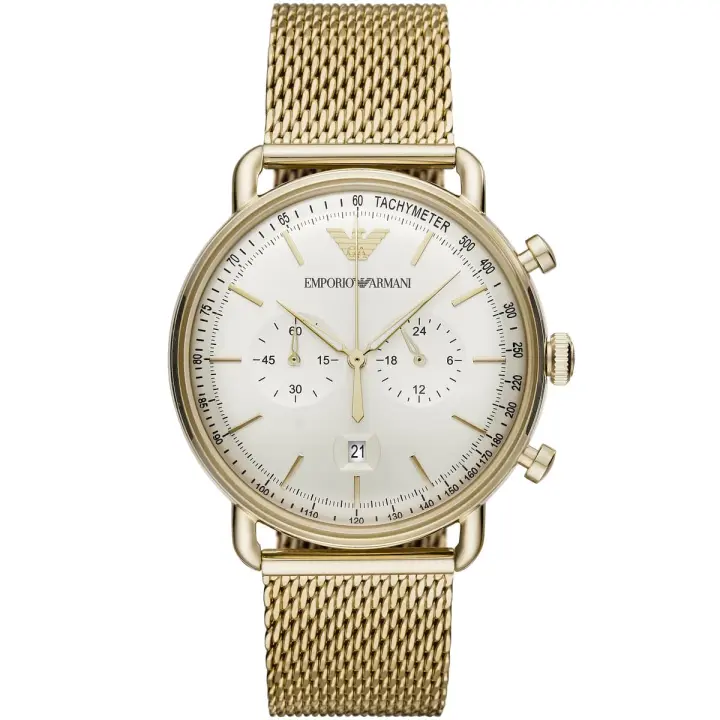 Emporio Armani Reloj hombre AR11315, con calendario, Incluye Caja Original, Diámetro: 43MM - 1