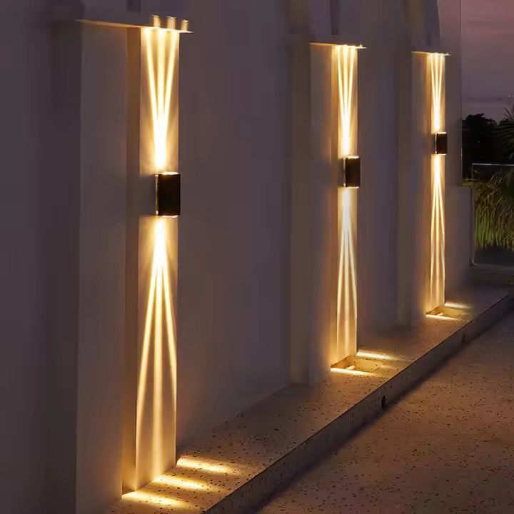 SOMY Juego de 1 lámpara de pared para dormitorio, lámpara de pared LED negra de 7 W, lámpara de pared de yeso moderna y cálida para dormitorio, hogar, pasillo, sala de estar Juego de 1 lámpara de pared para exteriores - 1