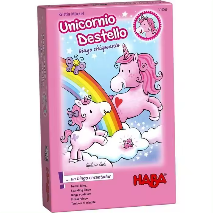 HABA JUEGO HABA UNICORNIO DESTELLO ? BINGO CHISPEANTE JUEGO DE MESA 18x11x4 Cms. - 1