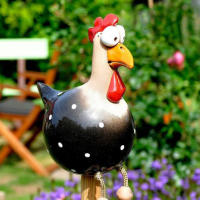Decoración De Jardín De Resina En Forma De Pollo Divertido Estatua De Hen Y Gallina Para Casa Patio Jardín Decoraciones Rurales - details 6