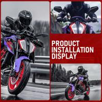 Espejos Laterales Ajustables Y Plegables Para Motocicleta Compatible Con ATV De Aventura Y Carretera Espejos De Manillar Universales - details 3