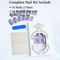 24pcs/set Uñas Postizas Cortas Cuadradas Con Diseño De Ojos De Gato Y Brillo En Colores Rosa Verde Morado Amarillo Y Nude Para Artículos De Belleza Y Uñas - details 35