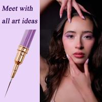 YIKOOLIN Set De 5 Pinceles Para Arte De Uñas Con Liner UV Gel Kit De Pinceles Para Dibujar Líneas Francesas Y Pintar Flores Herramienta De Manicura - details 4