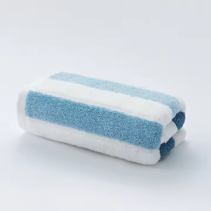 Juego De Toallas De Baño Con Patrón Rayado Toalla De Rostro Suave Absorbente Y Secado Rápido Para El Baño Y El Hogar - 1