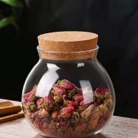 Juego De Conserva De Vidrio Redondo De 500ml Con Tapa De Tuerca Ecológica Para Café Té Especias Organizadores De Cocina - details 7