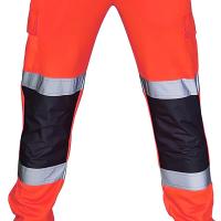 Pantalones De Seguridad Para Hombre Uniforme De Trabajo Con Rayas Reflectantes Pantalones Deportivos Sueltos Y Patchwork Tejidos De Algodón Y Lino Tipo De Tela: TWILL Secado Rápido - details 19