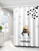 Cortina de Ducha para baño, Canvas impermeable para odorless, a prueba de Moho, sin Perforaciones, Cortina de Puerta de Ducha con bloqueo de Agua de alta gama,Para Duchas y Baños. - details 3