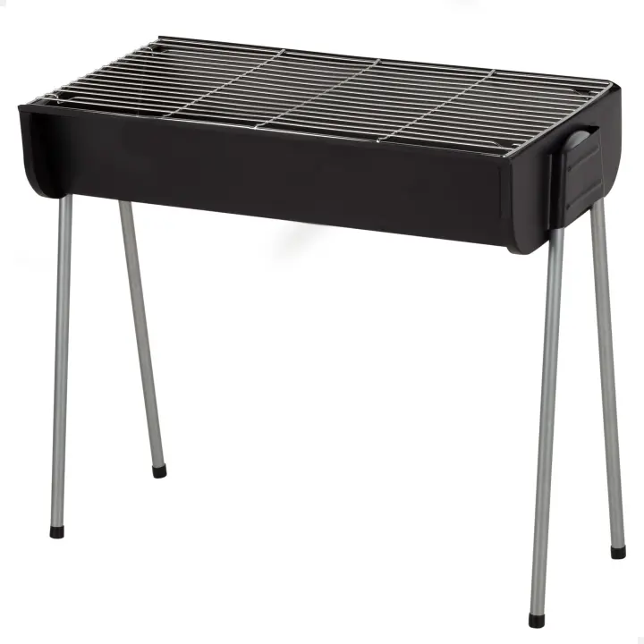 Aktive - Barbacoa de carbón de acero con parrilla de 60x30 cm, estructura resistente y compacta, fácil montaje y limpieza, ideal para jardín, terraza y camping - 1