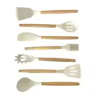Set de Utensilios de Cocina de Silicona y Madera 19 piezas Home Cuchillos Tabla de Cortar Organizador de Cocina Pelador - details 10