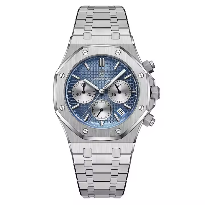 Reloj De Pulsera Para Hombre POEDAGAR Lujo Resistente Al Agua Con Manecillas Luminosas Cronógrafo Acero Inoxidable Cuarzo Reloj Hombre - 1