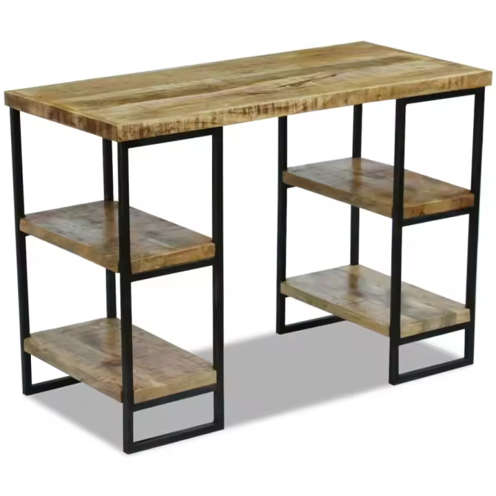 vidaXL Escritorio de oficina madera de mango 110x50x76 cm - 1