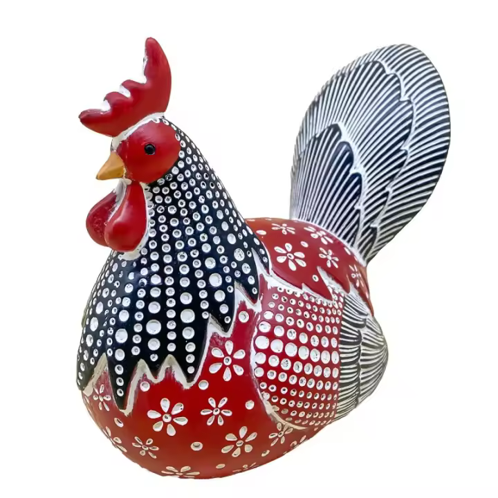 Signes Grimalt ORIGEN Home Decor Gallo Figura de Gallina Rojo - 14x18x10cm 33162 - 1