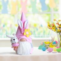 Muñeco De Pascua Sin Cara Con Pato Y Flores Muñeco De Tela Hecho a Mano Decoración Reutilizable Para El Hogar Regalo Para Niños Estilo Pastoral - details 6
