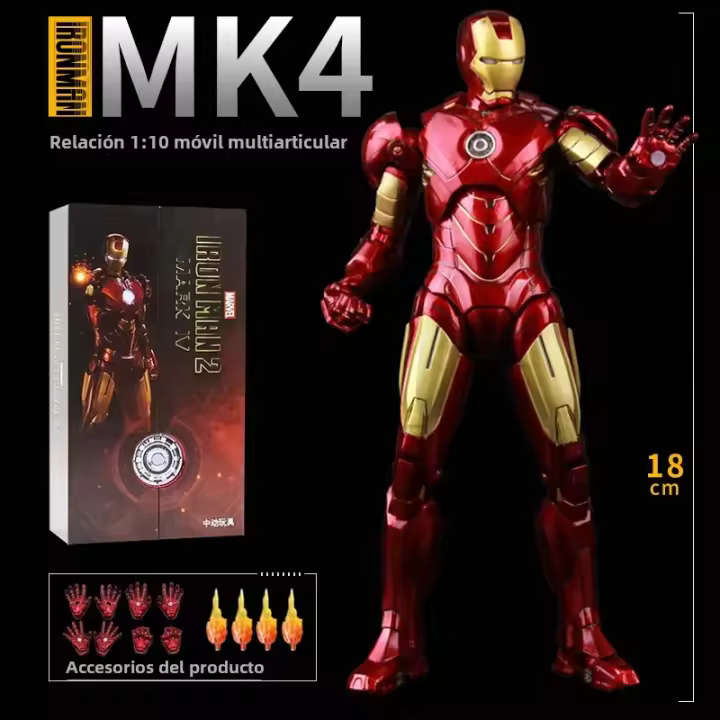 Figura De Acción Iron Man MK4 De ZD Toys 7 Pulgadas Tony Stark Avengers Colección De Modelos Ornamentos Regalo Para Niños - 1