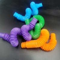 Juego De 3/24 Tubos Telescopios Flexibles De Plástico Colorido Para Niños Y Adultos Juguetes De Descomposición Para Aliviar El Estrés - details 10