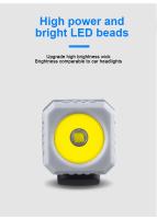 Luz De Cabeza Super Brillante COB Con Clip Para Gorra 800mAh Recargable Para Camping Senderismo Pesca Al Aire Libre Portátil - details 3