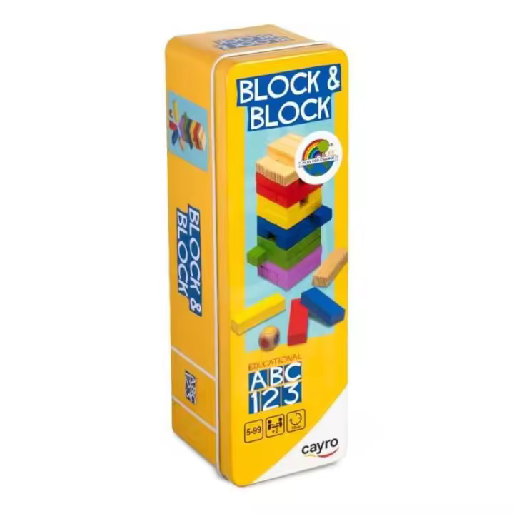 JUEGO BLOCK & BLOCK EN CAJA METÁLICA DE CAYRO - 1