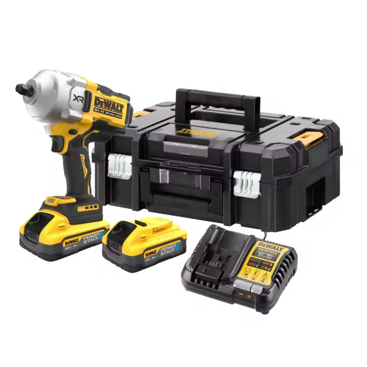 Dewalt klucz udarowy 1/2" 18v  1626nm 2x5,0ah powerstack tstak dcf961h2t - 1