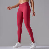 Leggings De Yoga Para Mujer Cintura Alta Levantamiento De Caderas Gimnasio Sin Costuras Pantalones De Deporte Fitness Running - details 5