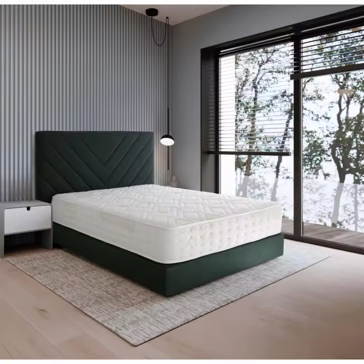 Colchón Sleep one organic H22 | Häusbed | Altura 22cm | Núcleo Bioform 45D Alta Densidad | Tejido Strech 100%GREEN-Algodón | Firmeza Media Alta - 1