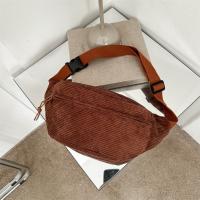 Bolso De Hombro Para Mujer De Corduroy Estilo Fashion 2024 Bolso De Pecho Cruzado Mochila Bananera De Cinturón De Bum Bolsa De Estudiante Con Cinturón - details 4