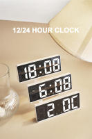 Reloj De Alarma Digital LED Con Control De Voz Pantalla De Temperatura Y Fecha Modo No Disturbio 12/24H Reloj De Mesa Moderno - details 2