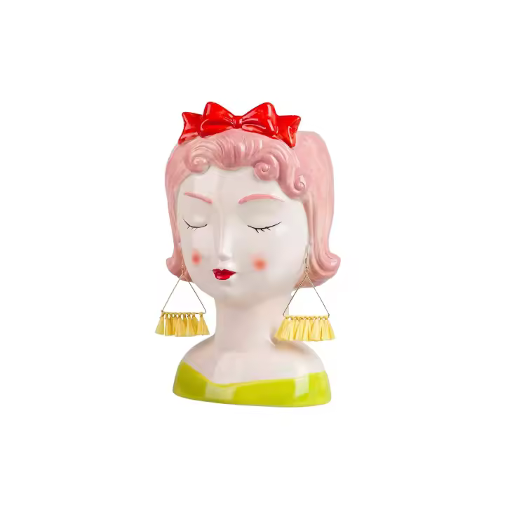 Adda Home Maceta Ceramica Señora Pendientes 16x14x26 Cm - 1