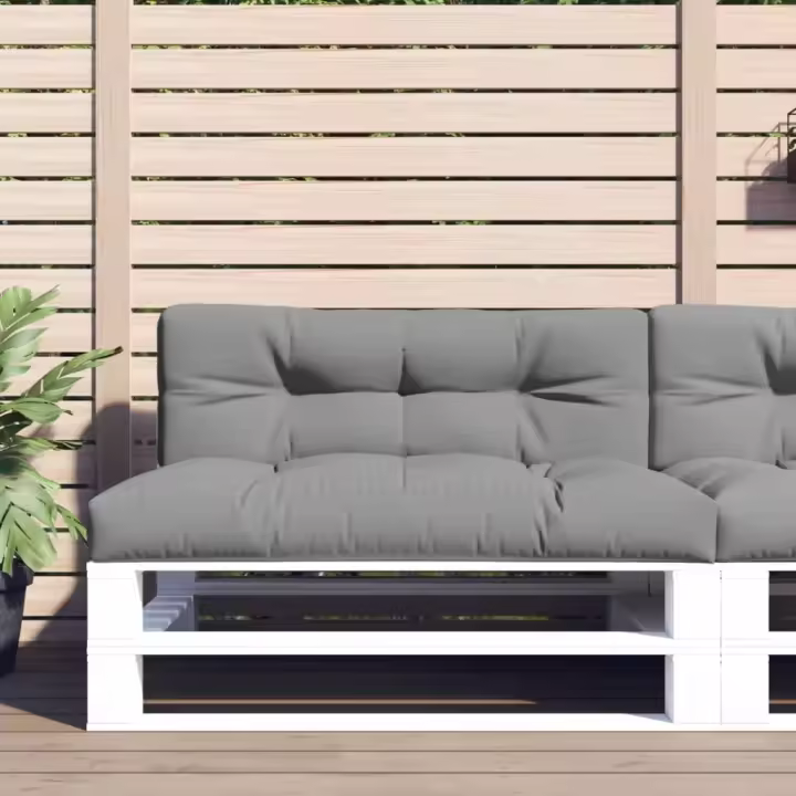 vidaXL Cojín para sofá de palets tela 120x40x12 cm en color Gris/Beige/Negro y más | acolchados duraderos para sofás de jardín terraza exterior - 1