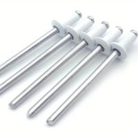 50pcs Clavos De Alta Resistencia Blancos Acero Y Aluminio Cabeza Redonda Hueca Para Decoración Del Hogar Y Metalworking - details 0