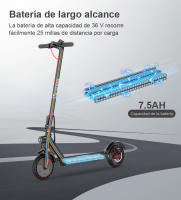 Patinete Eléctrico iScooter i9Pro Neumático de 8,5 pulgadas 350W  30km/h 7,5Ah Capacidad de peso 120 kg Negro - details 1