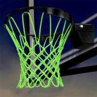 Red De Baloncesto Con Luz Nocturna De Nylon 12 Bucles Tamaño Estándar Iluminación Solar Color Amarillo Para Entrenamiento Nocturno - details 4