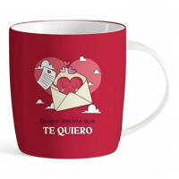 Set de 2 Tazas Mug de Cerámica con Frases Románticas 350ml❤️☕ Dcasa - details 1