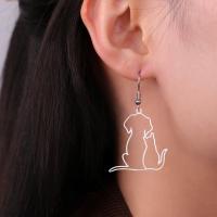 Pendientes Colgantes De Acero Inoxidable Cazador Con Gatos Y Gatitos Para Mujeres Y Niñas Joyería De Moda 2024 Regalo De Cumpleaños - details 13