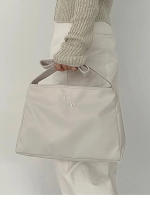 Bolso De Moda Coreana Mucu & Ebony Para Mujer Bolsa De Hombro Sencilla Bordada En Nylon Underarm Bolsa De Compras - details 6