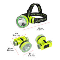 Linterna Frontal Profesional Para Natación 100m Luz Fuerte Submarina Interruptor Magnético Impermeable IPX8 Lámpara Frontal Magnética Para Actividades Acuáticas - details 12