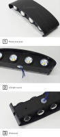 Lámpara De Pared LED Impermeable IP65 Para Exteriores ABS Con Baño Aisle Jardín Courtyard Sala De Estar Hotel Balcony 110-220V Luz Moderna De Difusor De Vidrio Borosilicato Fuente De Luz AC - details 3