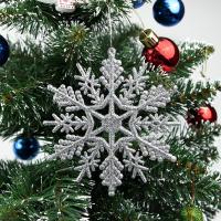 6/12pcs Multicolor Copos De Nieve Falsos Con Agujero Adorno Para Árbol De Navidad Decoración De Pared De Habitación Y Fiesta - details 1