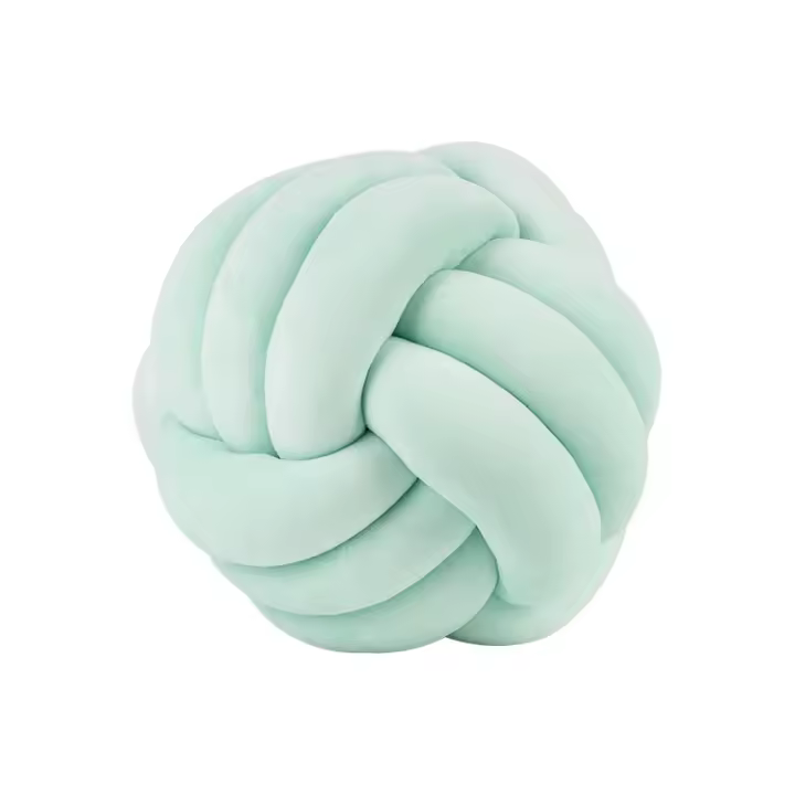 Cojín Decorativo De Estilo Art Deco Con Rayas Y Nudo En Color Crema Blanco Hecho a Mano Suave Y Moderno Para Decoración De Hogar Y Sofá Regalo - 1