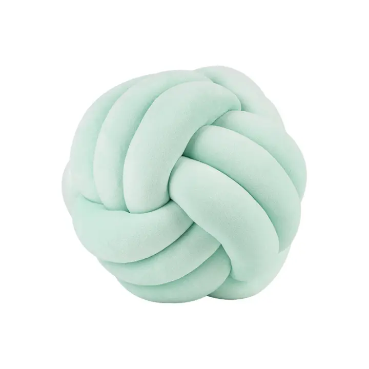 Cojín Decorativo De Estilo Art Deco Con Rayas Y Nudo En Color Crema Blanco Hecho a Mano Suave Y Moderno Para Decoración De Hogar Y Sofá Regalo - 1