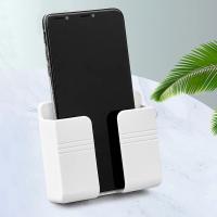 Soporte De Teléfono Móvil Para Pared Con Estación De Carga Y Control Remoto Organizador Ecológico Montado En La Pared Para Espacio De Vida - details 2