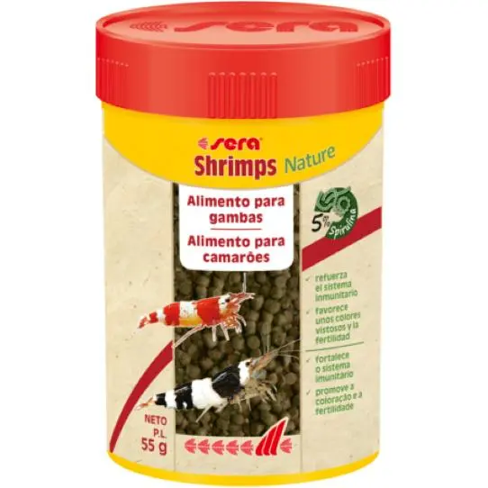 Sera Shrimps Nature - Alimentos para Gambas con Espirulina - 1