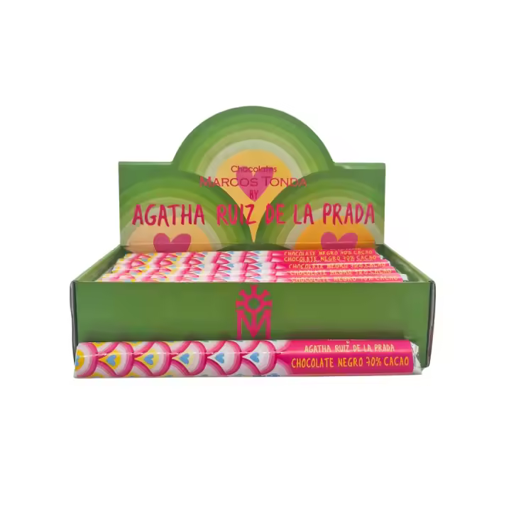 Pack 24 unidades de Chocolatinas de Chocolate puro 70% , 30gr by Agatha Ruiz de la Prada - 1