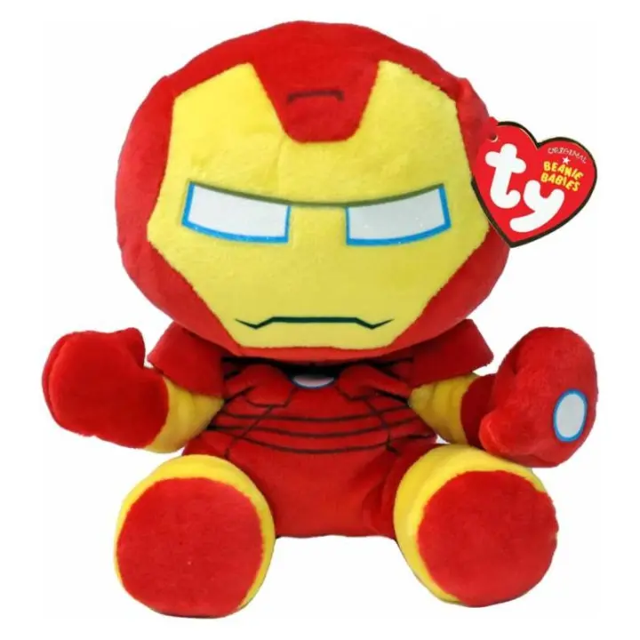 PELUCHE TY BABIES IRON MAN 15 CM - 1