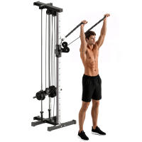 SPORTNOW Máquina Polea Alta y Baja de Pared, de Doble Polea Ajustable en 15 Posiciones, Máquina de Musculación, Multifunción Lat Pulldown para Entrenamiento de Fitness en Gimnasio, Casa - details 0