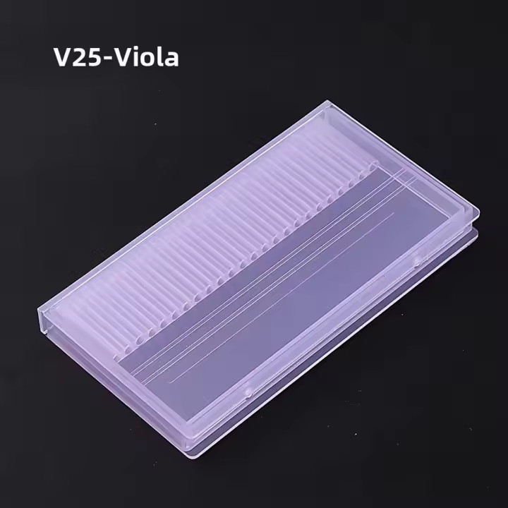 Caja De Almacenamiento Para Brocas De Uñas Llenas De 24 Huecos En Plástico Con Portabrocas Y Exhibidor De Herramientas Para Uñas - 1