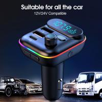 Transmisor FM Bluetooth Para Coche 5.0 Con Cargador USB PD Accesorios Electrónicos Carro GRWIBEOU MP3 Player - details 14