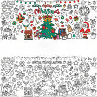 Mantel Grande De Colorear Para Navidad 30x72 Pulgadas Manualidades Cristinas Para Niños Regalo De Fiesta Decoración De Mesa De Comedor Estilo Moderno Impermeable - details 1